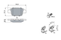 1X Bosch 0 986 494 030 Bremsbelagsatz Scheibenbremse FüR Fiat Alfa Romeo