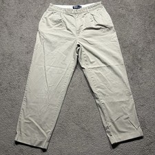 Vintage Polo Ralph Lauren Hammond Pant Mens 36/30 34x28 Beige Chino Cotton