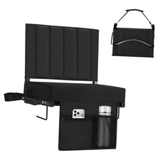 Stadium Seat for Bleachers with Back Support, Portable Bleacher Seat 1 Black