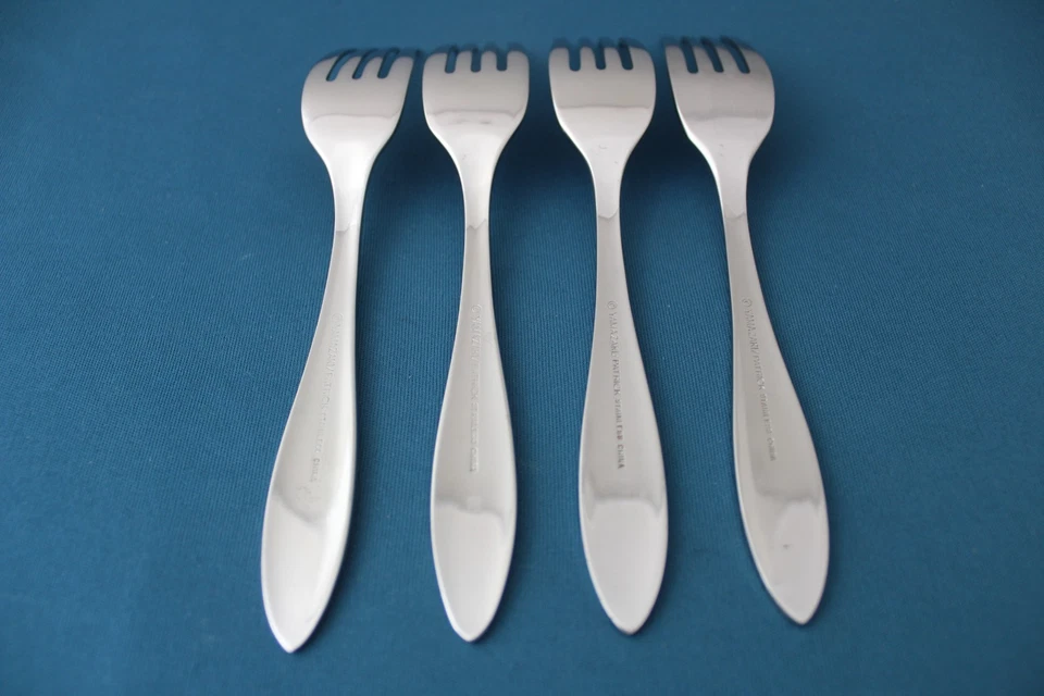 4 tenedores de ensalada Yamazaki Patrick ALEXANDRA ICE acero inoxidable China 6 3/4" Foto 4 de 4