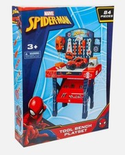 Marvel Spider-Man Panca Attrezzi Playset con Auto da Corsa Take Apart e Decalcomanie - NUOVO