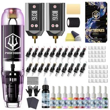 Wireless Tattoo Kit Complete Rotary Pen Kit with 2PCS 1400mAh Machine Kit 20Pcss
