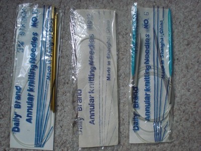 Konvolut 3 x Dally Brand Annular Knitting Needles ,Rundstricknadeln