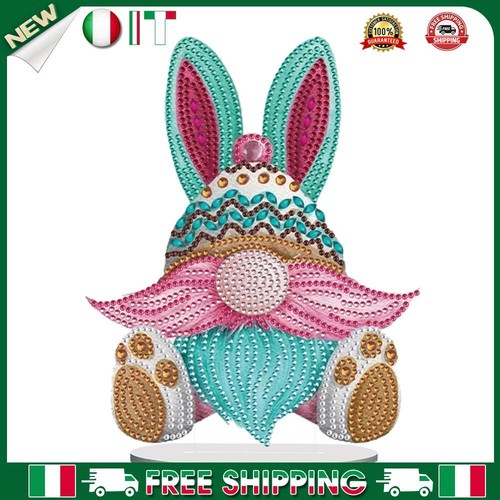 A# Easter Gnome Desktop Diamond Art Kit Special Shaped for Adult Beginner