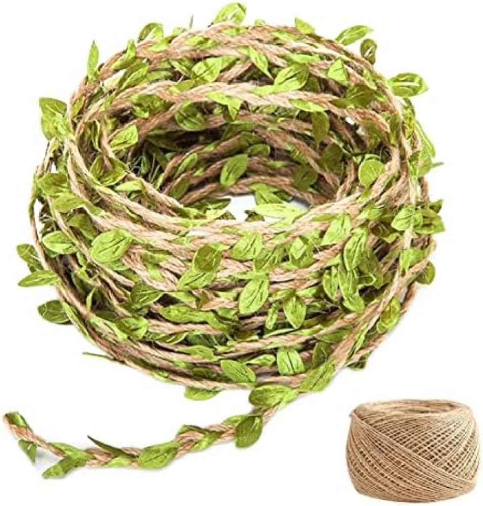 Corda per foglie verdi da 10 m, con corda di canapa da 2 m, accessori per la dec