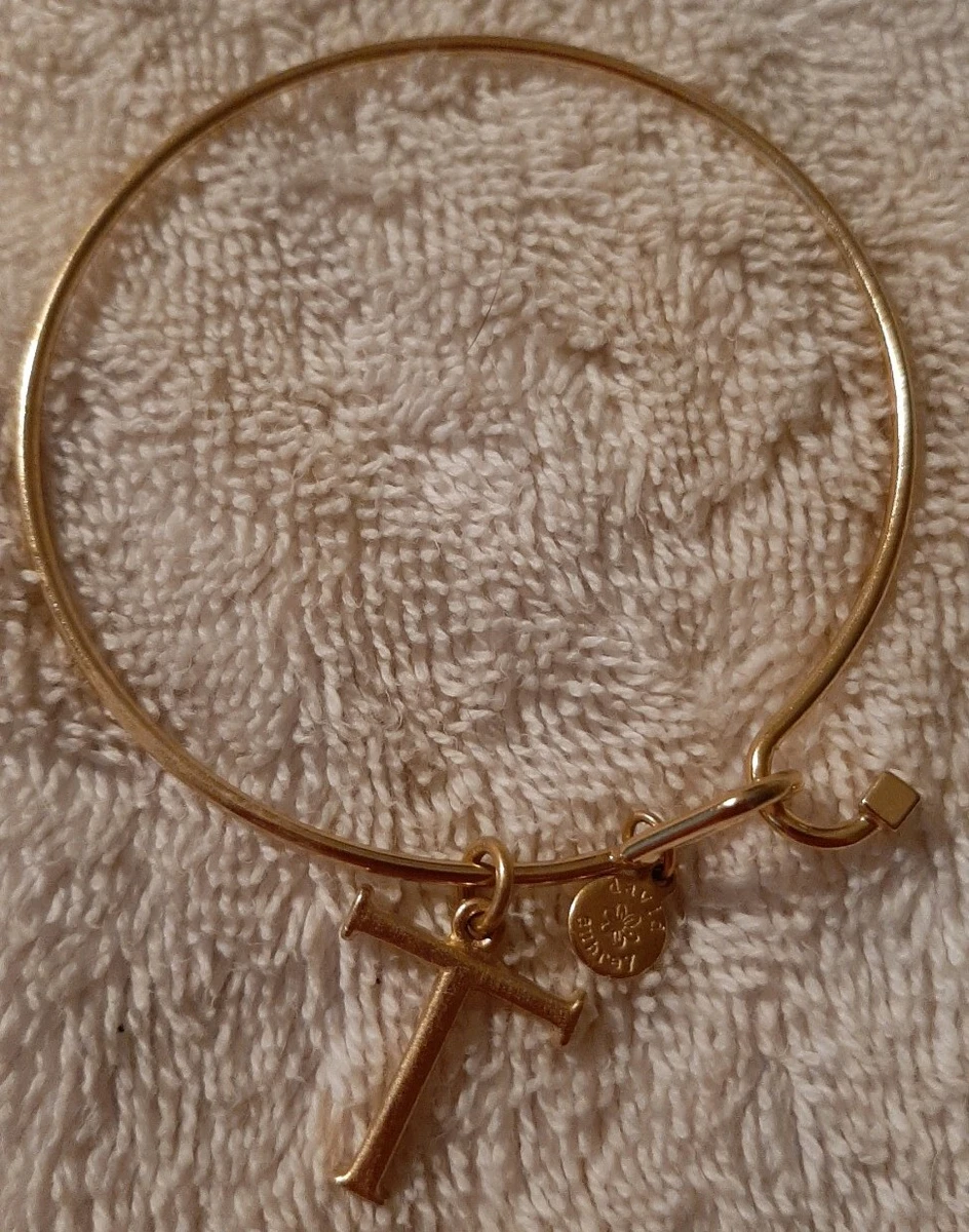 Intial T Tennessee Texas Alex and Ani Charm Bracelet Hook Cuff
