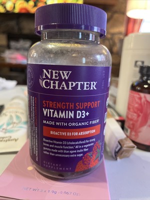 New Chapter Strength Support Vitamin D3+ Gummies 60ct Exp 11/24