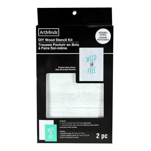 ArtMinds DIY Wood Stencil Kit WILD AND FREE Reusable Stencil eBay