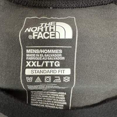 R.Sショップ The North Face Shirt Mens 2XL Gray Black 3/4 Sleeve Running Hiking