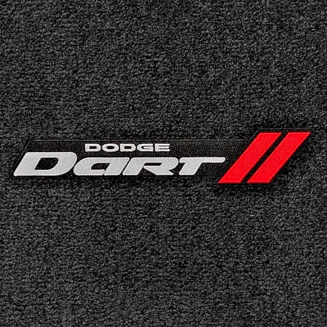 Alfombrillas delanteras LLOYD Velourtex ébano con logotipos, se adapta a Dodge Dart 2013 a 2016 Foto 2 de 4