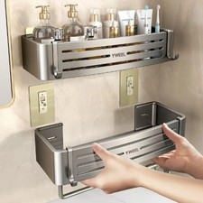 No-Drill Bathroom Shelf Shelves Storage Organ...