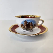 Vintage Tirschenreuth Bavaria Tea Rothenburg Cup & Saucer Mini Teacup