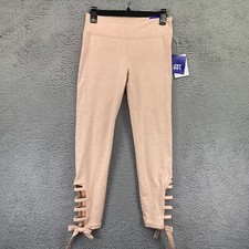 Joy Lab Leggings Womens Size Medium 7/8 Length Pink Lace Up Ankle NWT