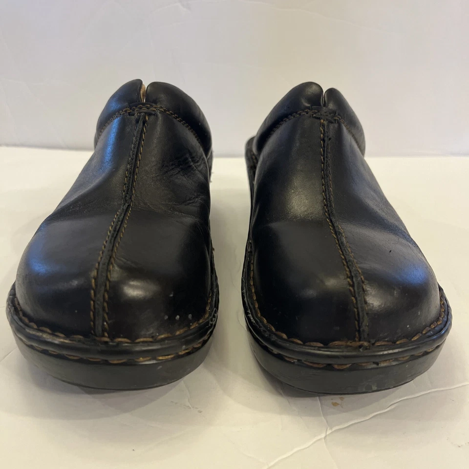 Born Zuecos Zapatos Mules Cuero Negro Talla 8 Mujer B73599 CQF14 Sin Cordones 2" Tacón Foto 2 de 4