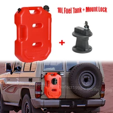 10L Fuel Tank Gas Oil Petrol Storage Can Container w/Lock Mount For ATV UTV RZR