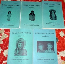 Set of 6 Volumes DOLL MARK CLUES by Ralph Shea Author Signed For Doll Collecting