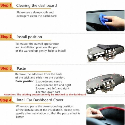 Anti-UV Dash Mat For Toyota 86 2012-2019 Sunshade Carpet Dash Board Pad Cover - Bild 9 von 9