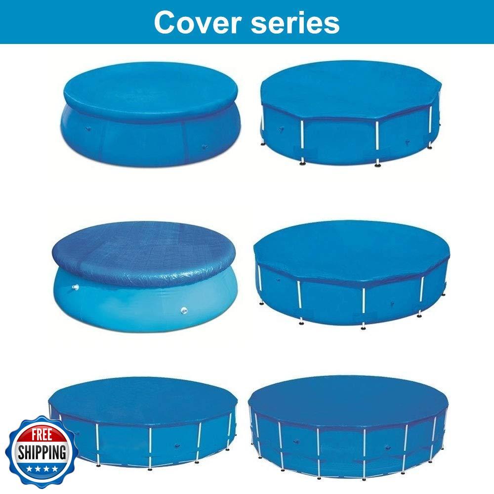 sportuli Round Swimming Pool Solar Cover, 15Ft Durable Dustproof Rainproof Po
