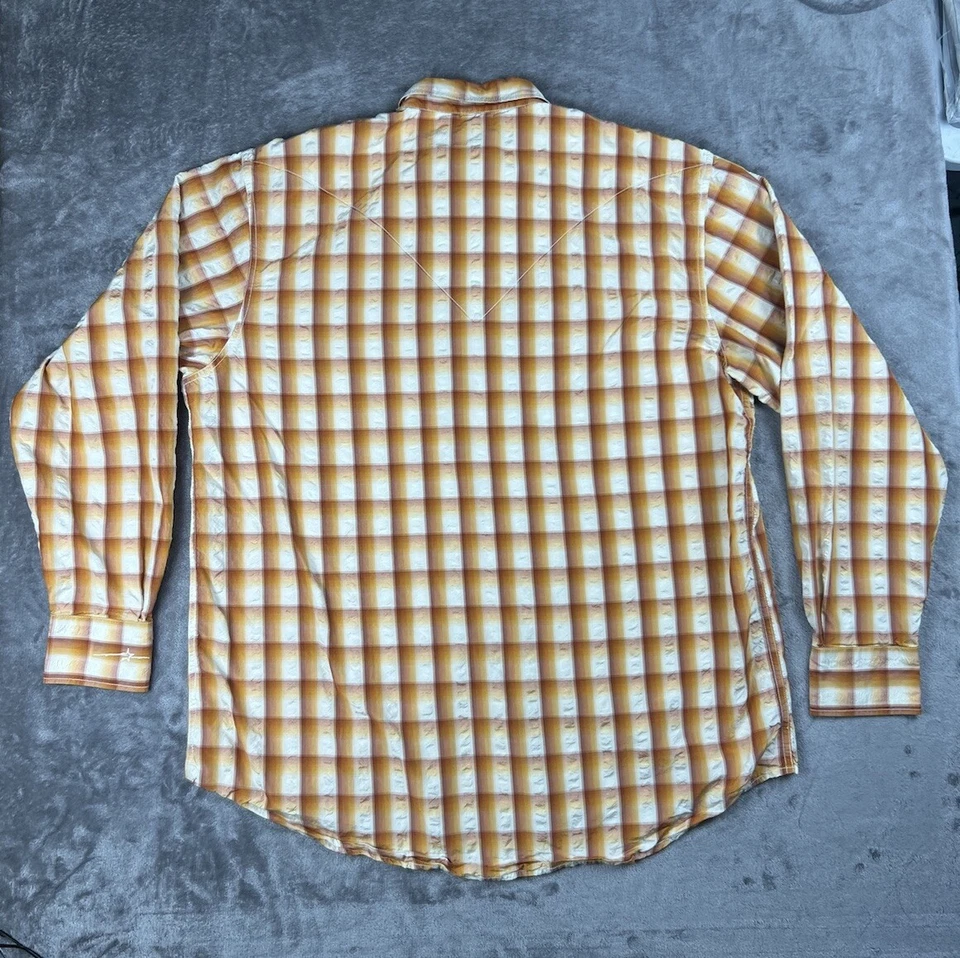 Camisa Michael Ryan Para Hombre XL Western Azteca Suroeste Perla A Presión Cuadros Foto 3 de 4