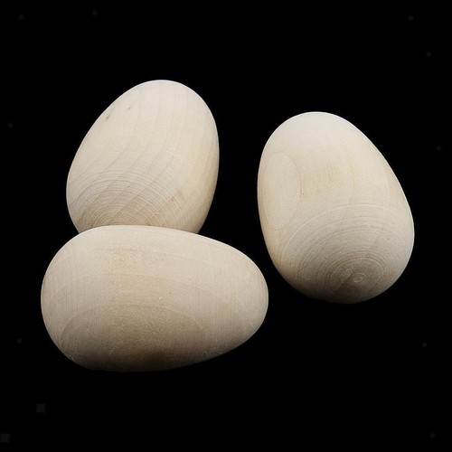 Unfinished Wood Hen Eggs for Easter DIY Ready to Paint - Picture 4 of 7