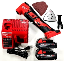 Milwaukee M18 2626-20 Cordless Multi-Tool Oscillating, 2) 2.0 AH Battery,Charger
