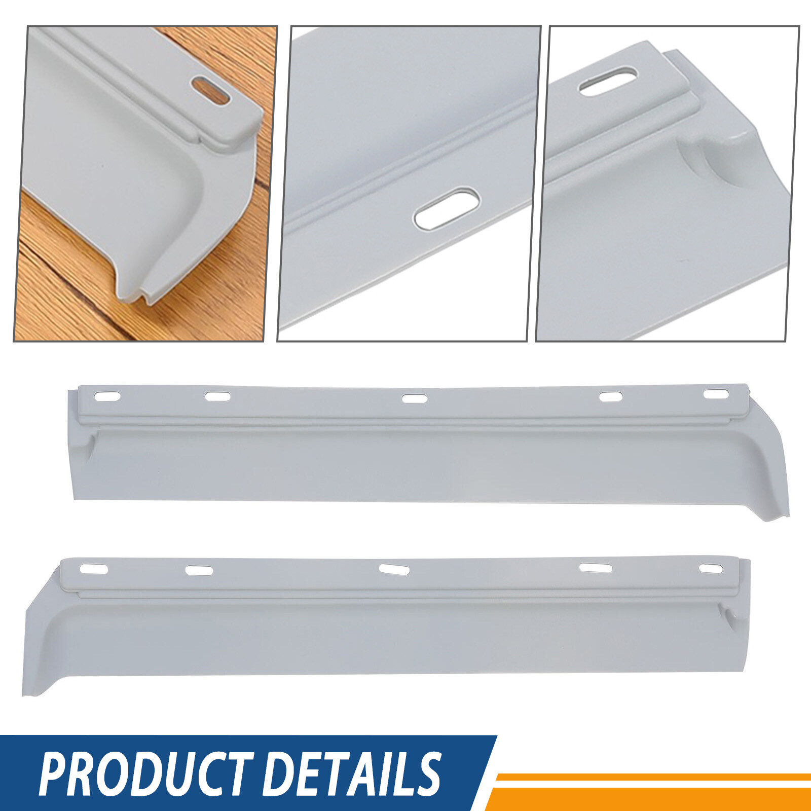 Premium Gray ABS Front Bumper Filler Set For Cadillac Eldorado 1973-74 (6 pcs)