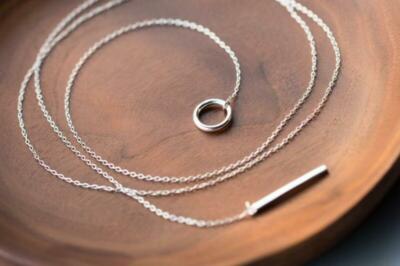 Real Solid 925 Sterling Silver CURB Chain Necklace 14-28 Inches W/ Bead Italy e