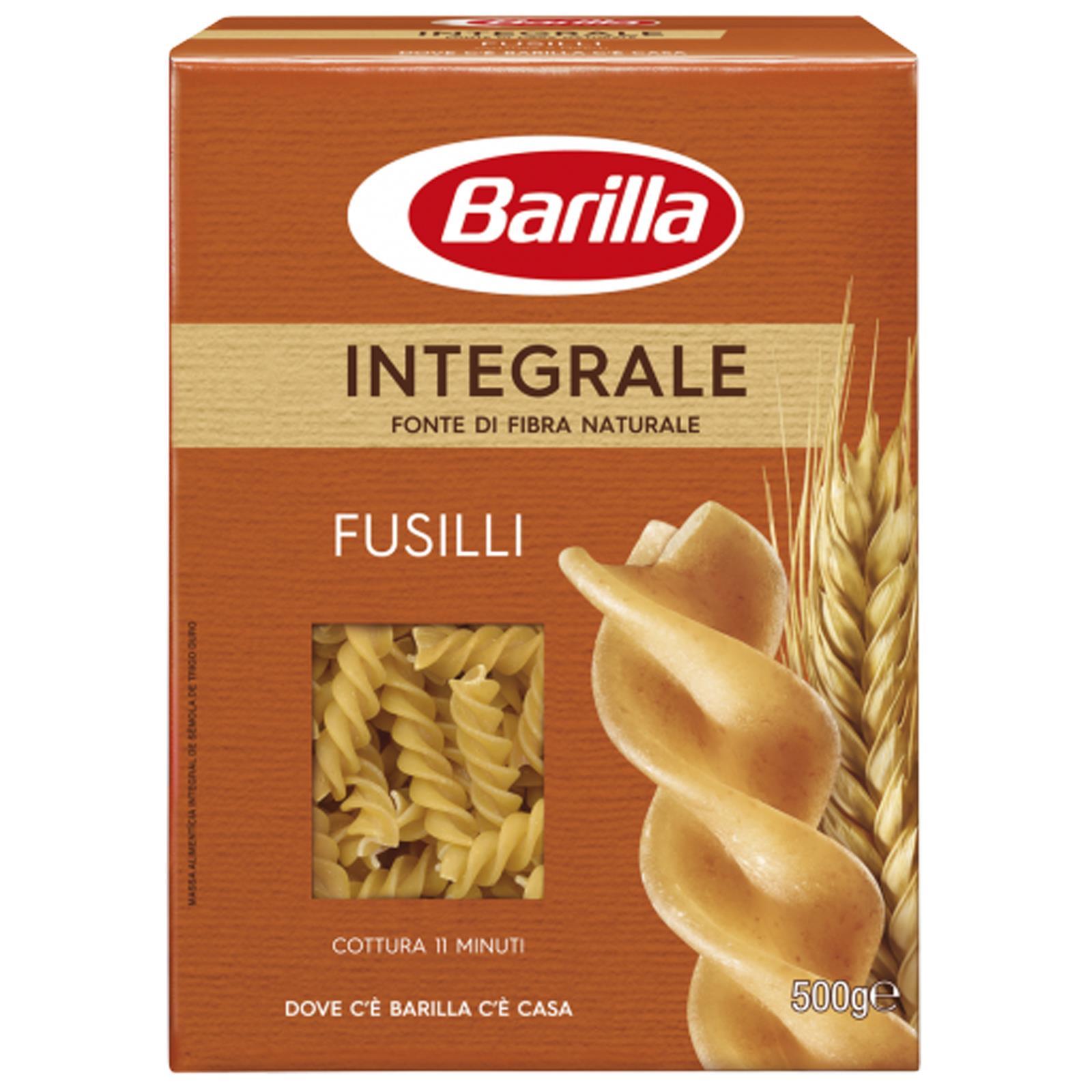 PASTA INTEGRALE BARILLA FUSILLI 500 GR FONTE DI FIBRA NATURALE PRIMO
