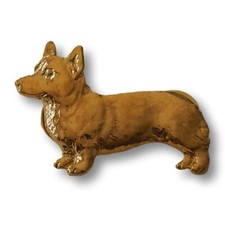 Broche Corgi Pembroke - Plaqué or 24 carats