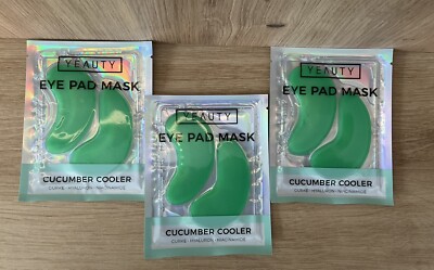 (3,63 /Einheit) Yeauty Eye Pad Mask Augenpads Cucumber Cooler Set 3x2Stück