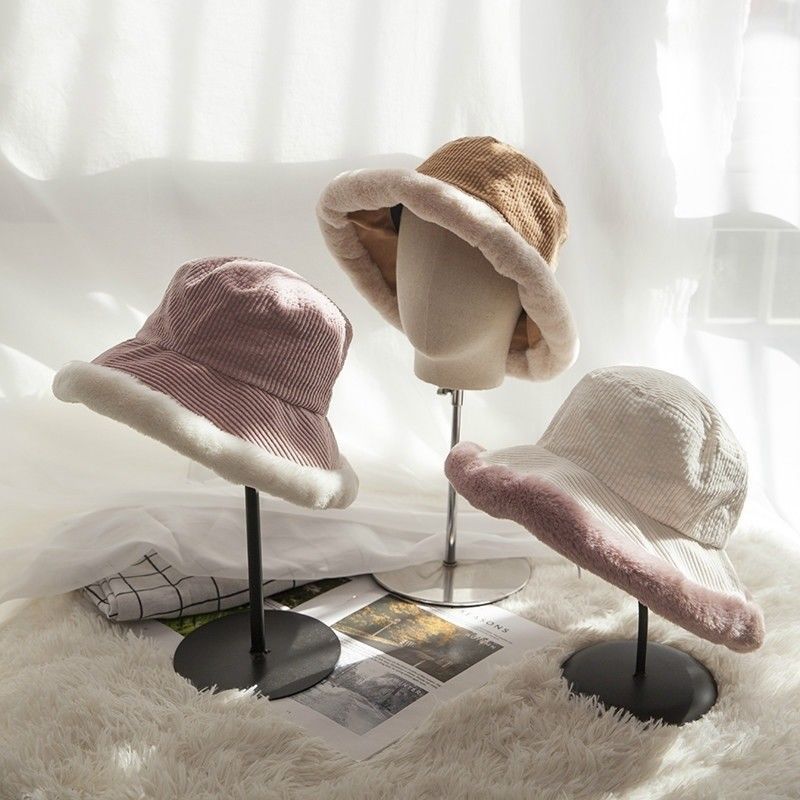 Femmes Velours Côtelé Chapeau Bob Buisson Casquette Pêche Fausse