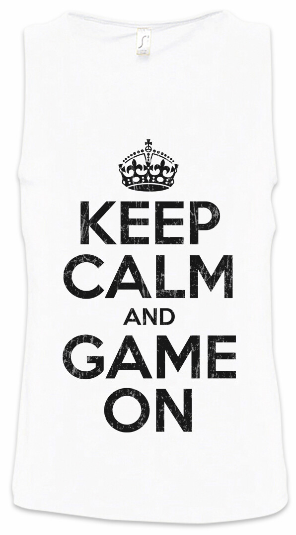 ALTRA Canotta Keep Calm And Game on Men PC Scienza Geek Nerd Gamer Amministratore Gioco Divertente