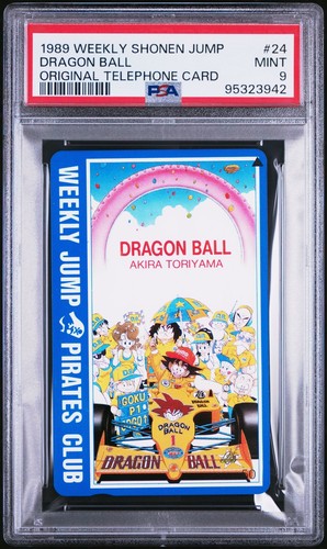Scheda telefonica PSA 9 Dragon Ball 1989 settimanale Shonen Jump #24 Akira Toriyama - Foto 1 di 2