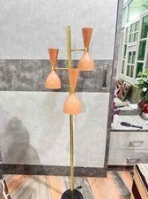 Mid Century Italian Brass Diabolo Tripod Floor Lamp Brass Spotlight With Marble