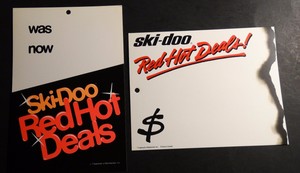 2 Rare Vintage Ski Doo Snowmobile Advertising Sales Signs 415 Ebay