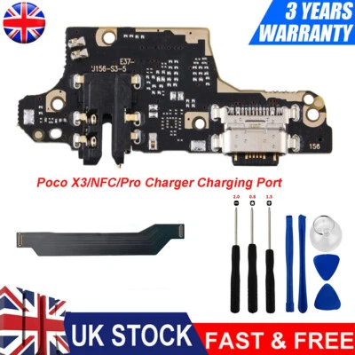 Dock Connector Charging Port Flex Cable for Xiaomi Poco X3 NFC +Main Flex&Tools