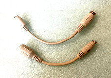 LOT OF 2: 6 INCH PS2 KEYBOARD FEMALE TO 5 PIN MALE AT KEYBOARD ADAPTER RM2-CMP19