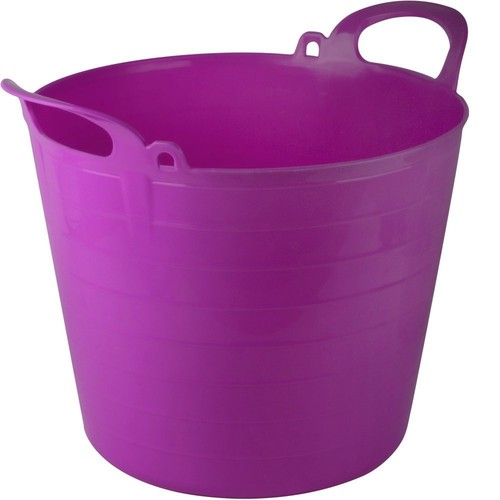 2 x 26 litros 26L bañera flexible hogar jardín almacenamiento flexible color cesta - Imagen 9 de 11