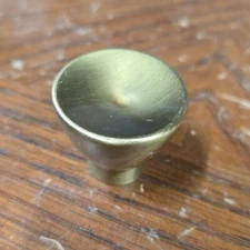 Small Authentic Mid Century Modern MCM Brass Drawer Knob Pull 1 3/8" Diameter