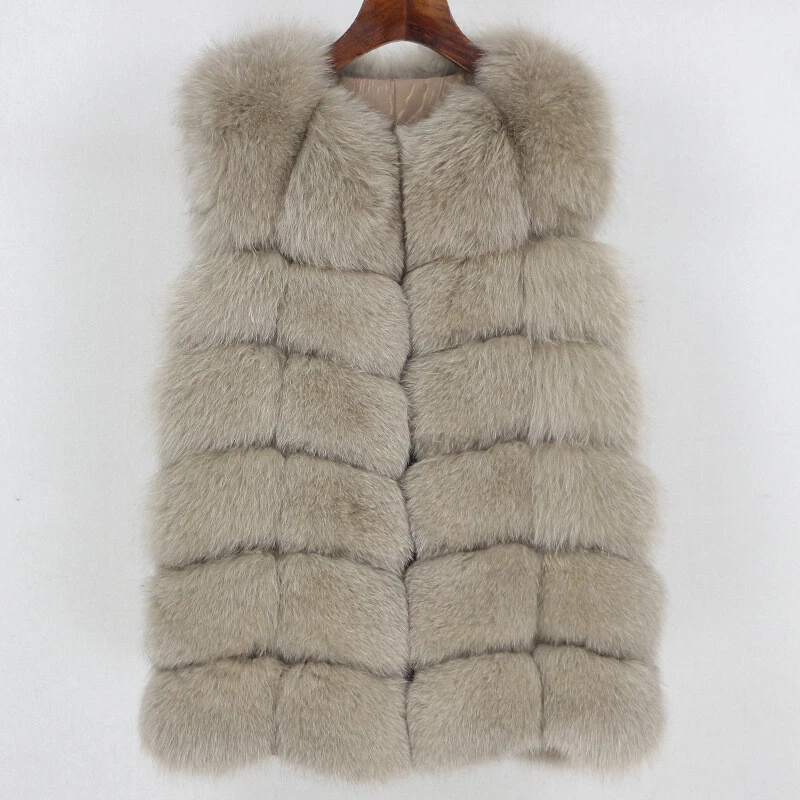 New Fox Fur Vest Women Real Fur Waistcoat Gilet Coats Warm Jackets Waistcoats - Image 3 of 4