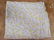 Pottery Barn Kids "Yellow Purple Flowers" Twin Flat Sheet
