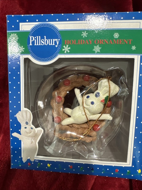 Pillsbury Doughboy Wreath CHRISTMAS ORNAMENT POPPIN' FRESH by Matrix Vintage