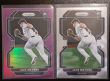 2022 Prizm Baseball Purple Prizm & Base Rookie Card RC #92 - Jake Meyers