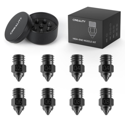 3D Printer Nozzles Kit, 8PCS High-End Hardened Steel Printer Nozzles with 4 Size