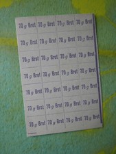 KARTA CHLEBOWA "70g": SEKCJA KART CHLEBOWYCH, KARTA ŻYWNOŚCIOWA, LATA 20., AUSTRIA