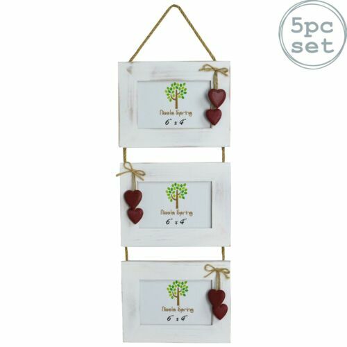 Personalized Baby Scan Photo Frame - Multi Aperture Holds 3 Photos, 16x8 Inch Wall Mount