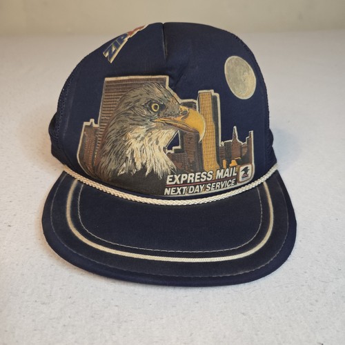 USPS Express Mail Next Day Service Trucker Hat VTG 80's, Eagle