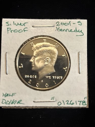 2001 S Kennedy Half Dollar  “0126178” United States 50C Silver Proof
