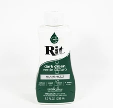 Rit Liquid Dye All Purpose Fabric Color 8 fl oz - DARK GREEN