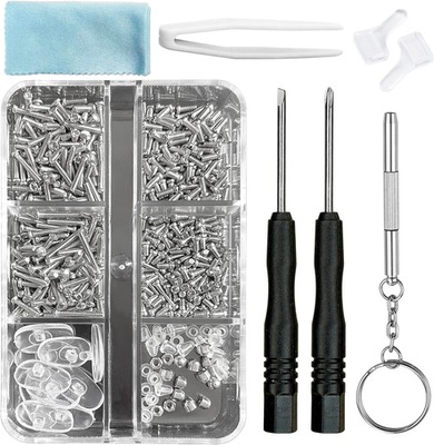 #ad Eyeglass Repair Kit with Screws 15 Types Screws for Eyeglasses Frame Screws $7.34
